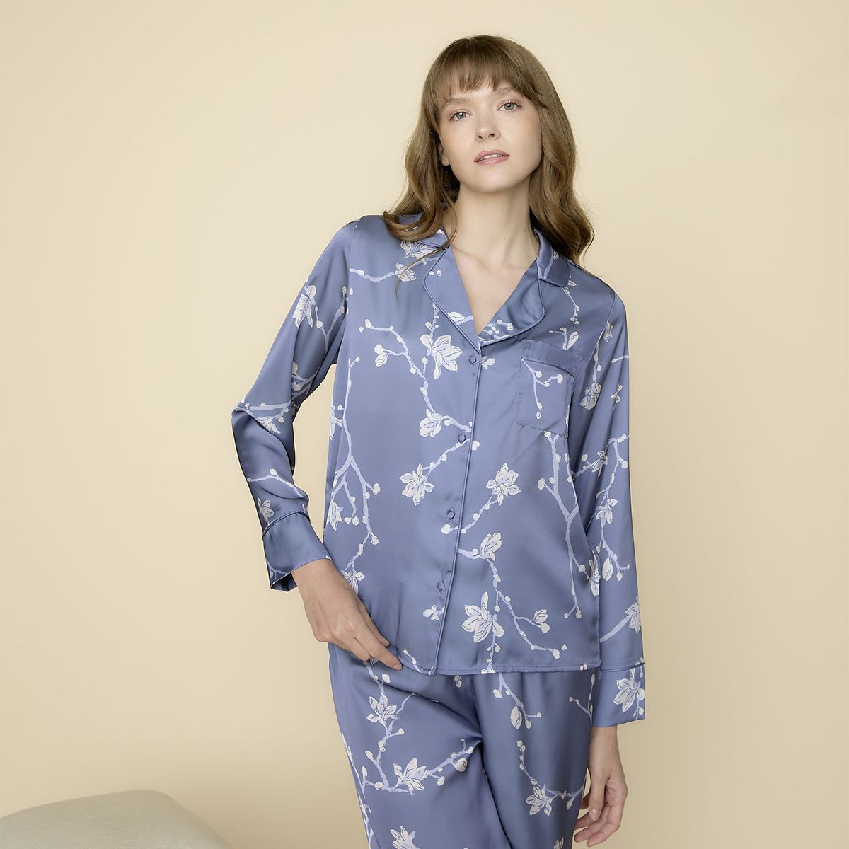 BLU - Pijama Satín Mujer Blu