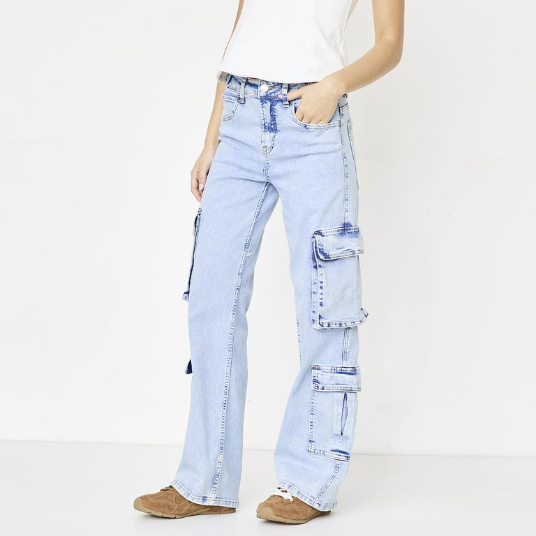 Jeans Cargo Mujer