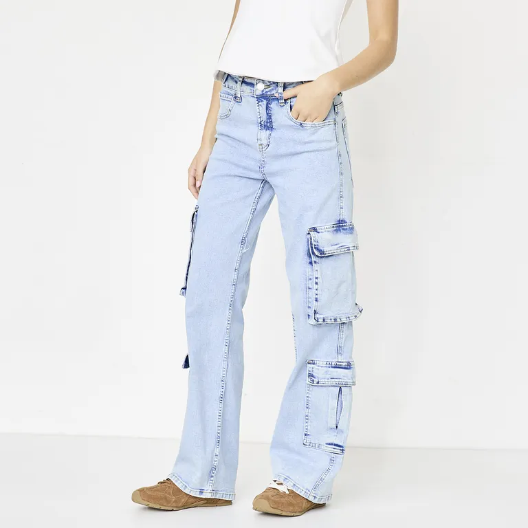 Jeans Cargo Mujer