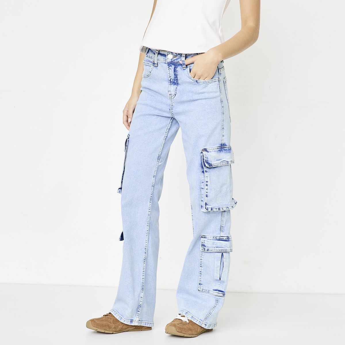 SYBILLA - Jeans Cargo Mujer Sybilla