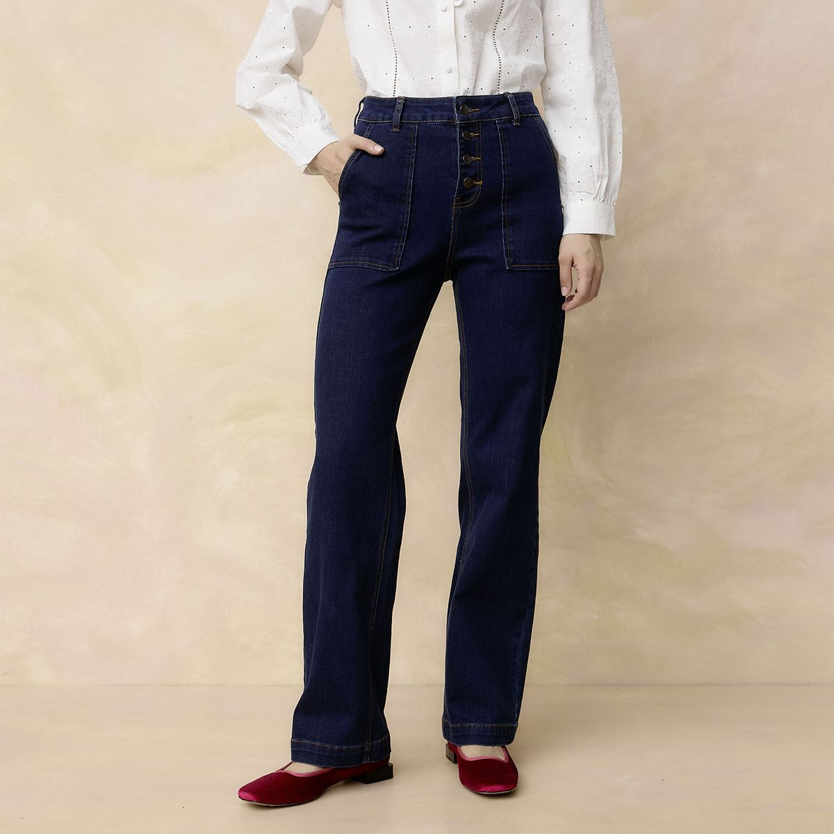 ELLE - Jeans Straight Mujer Elle