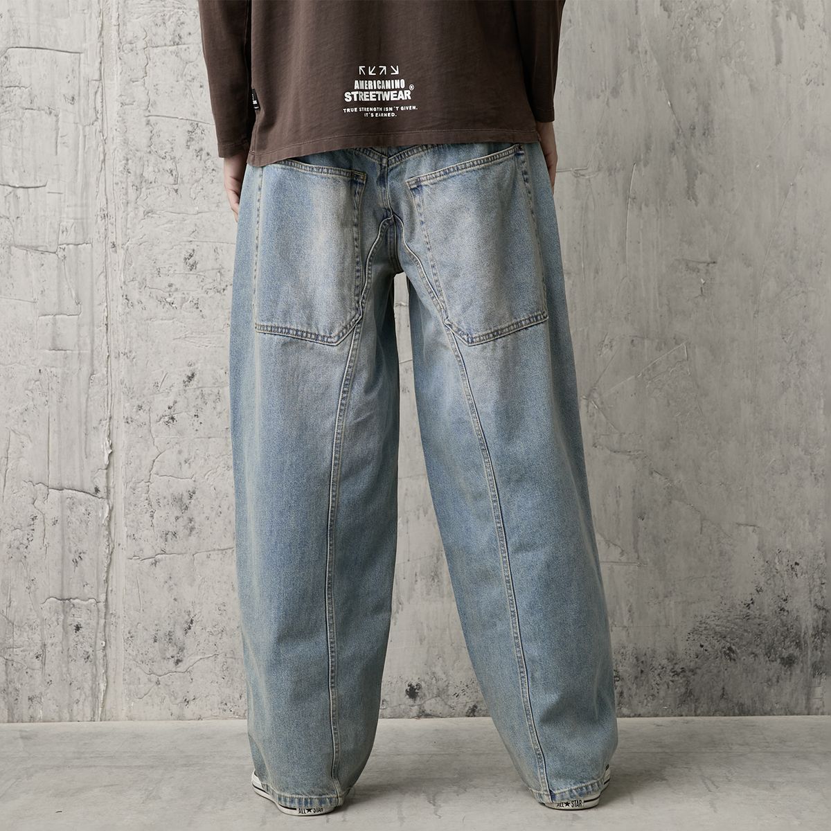 AMERICANINO - Jeans Wide Leg Hombre Americanino