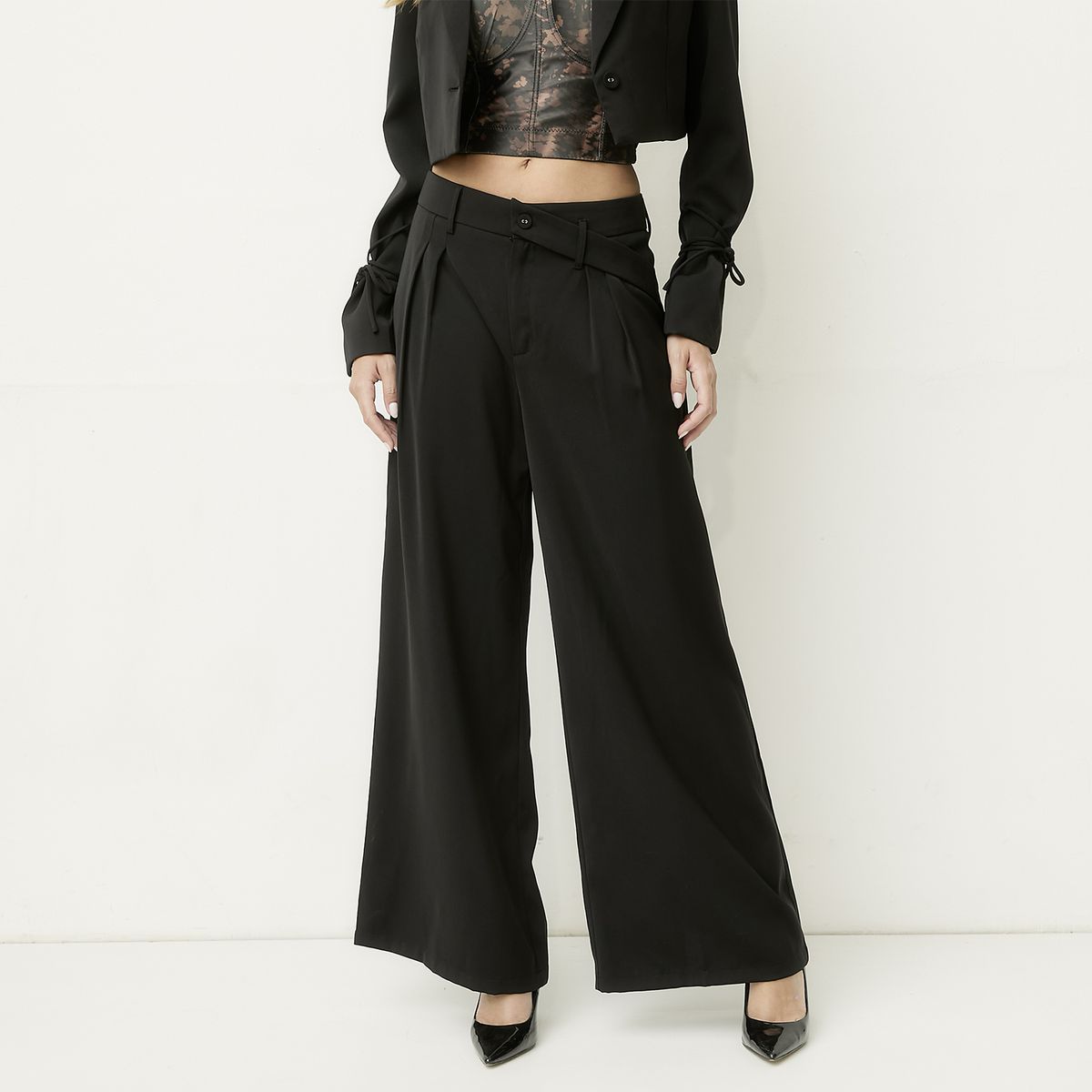 MOSSIMO - Pantalones Fit Wide Leg Mujer Mossimo