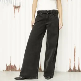 AMERICANINO - Jeans Wide Leg Cinturón Removible Mujer