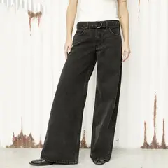 AMERICANINO - Jeans Wide Leg Tiro Medio Mujer