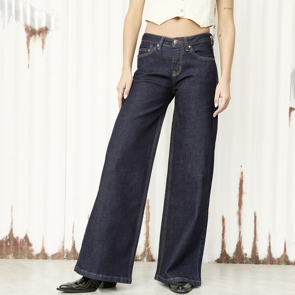 AMERICANINO - Jeans Wide Leg Mujer Americanino