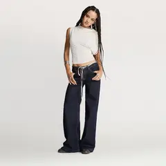 AMERICANINO - Jeans Wide Leg Tiro Bajo Mujer