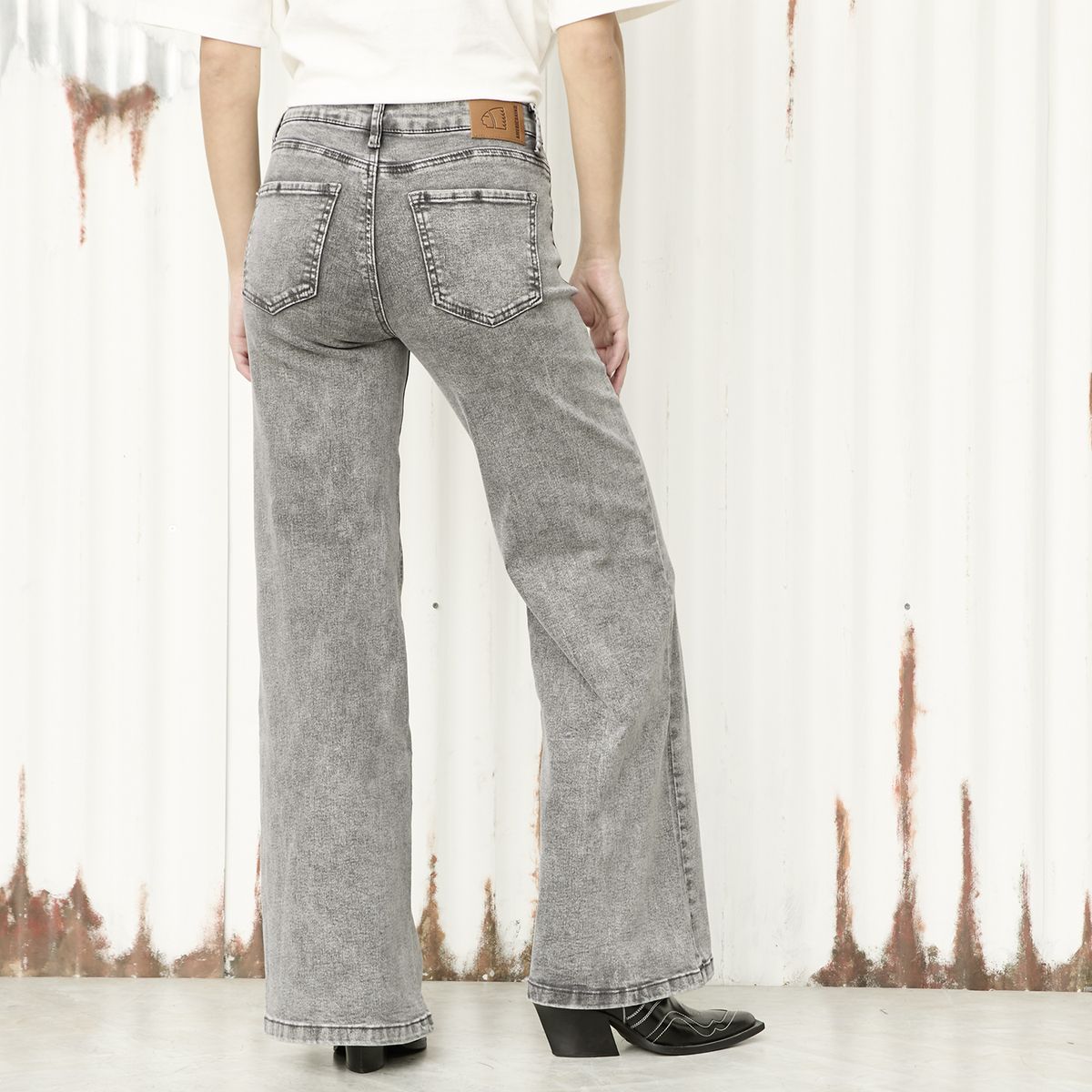 AMERICANINO - Jeans Wid Leg Tiro Bajo Mujer Americanino