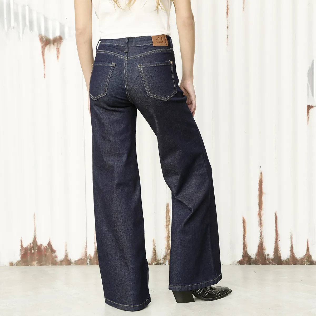 AMERICANINO - Jeans Wide Leg Tiro Bajo Mujer Americanino