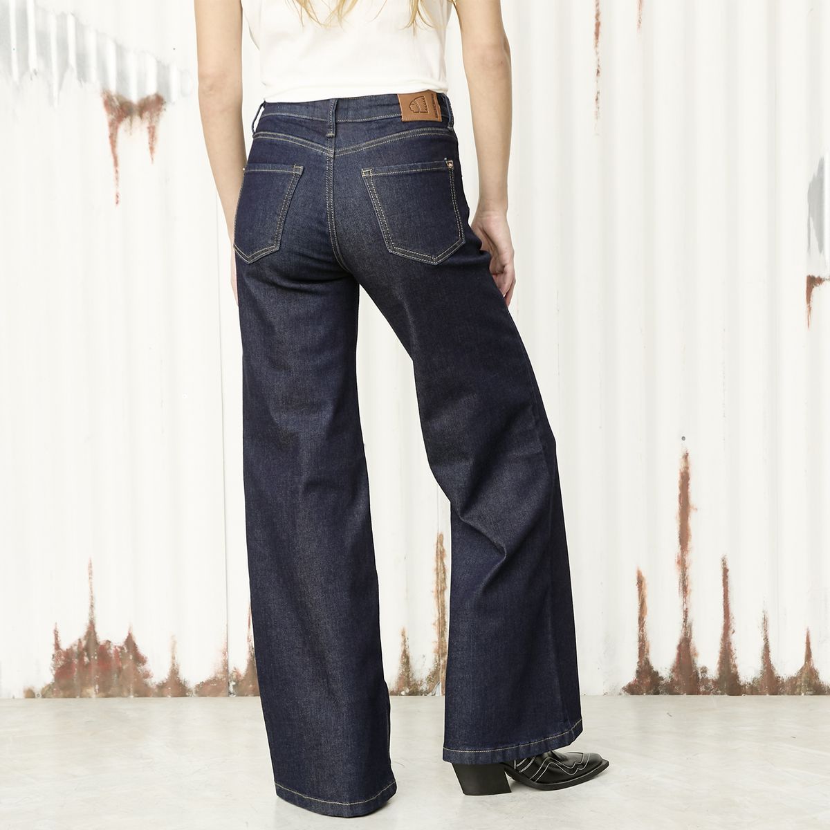 AMERICANINO - Jeans Wid Leg Tiro Bajo Mujer Americanino