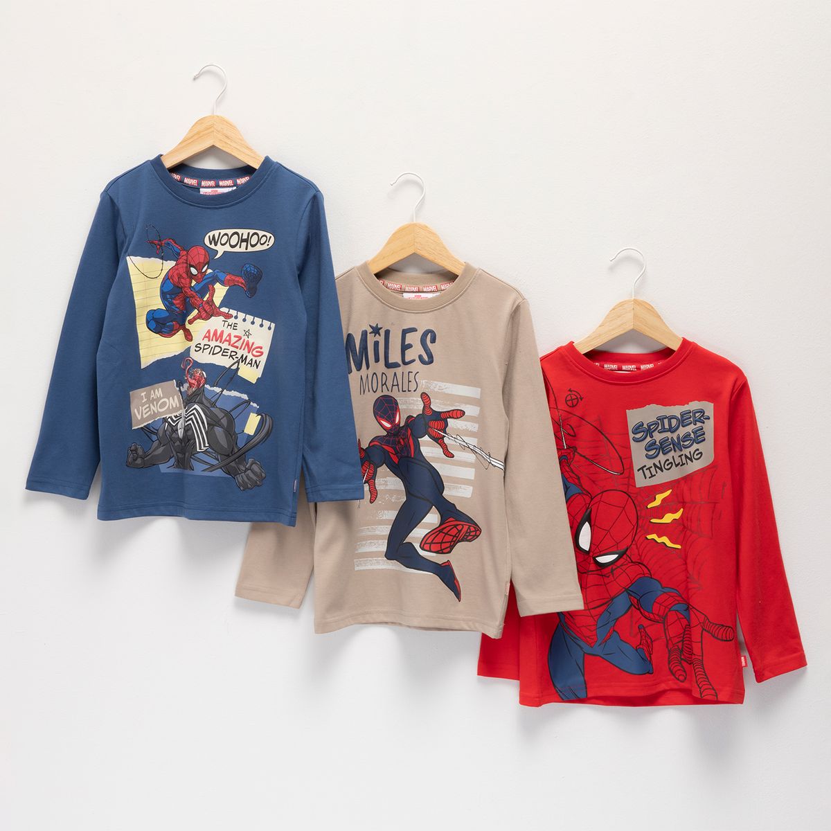SPIDER MAN - Pack 3 Poleras Spiderman Niño