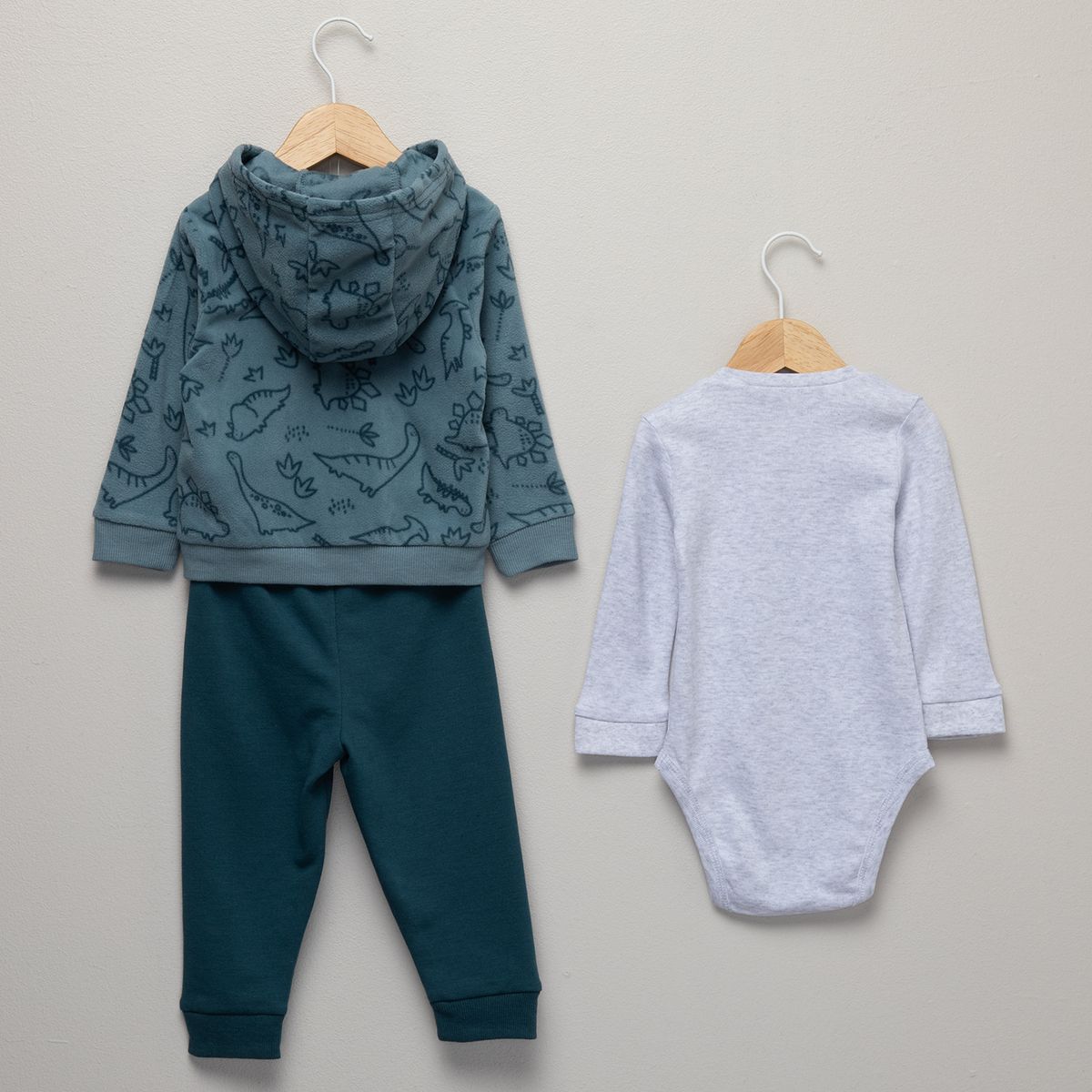 YAMP - Conjunto Bebé Niño Pantalón de Buzo + Body + Polerón de Polar Yamp
