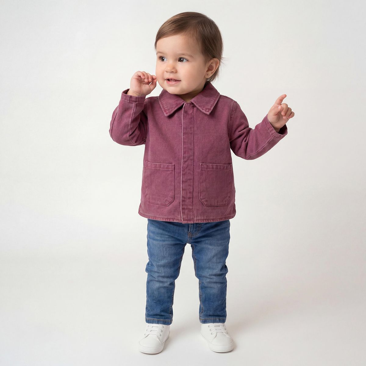 YAMP - Chaqueta Jeans Interior Polar Bebé Yamp