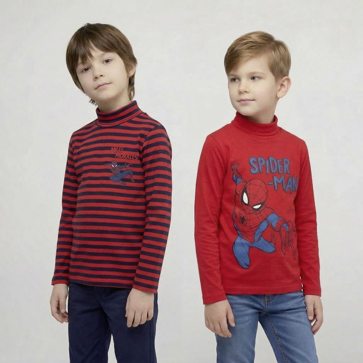 SPIDER MAN - Polera Manga Larga Algodón Niño Spider-Man