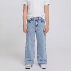YAMP - Jeans Niña Wide Leg Con Brillos