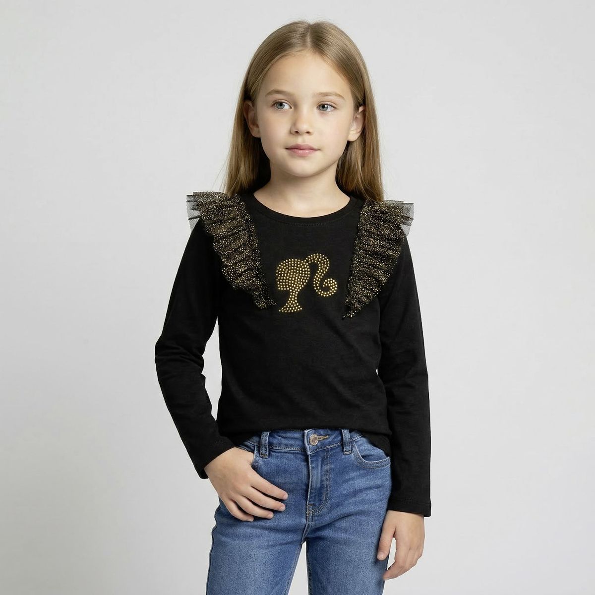 BARBIE - Polera Niña Algodón Barbie