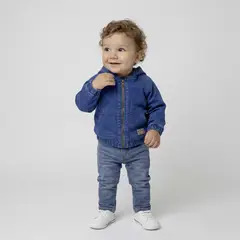 YAMP - Chaqueta Jeans Interior Polar Bebé