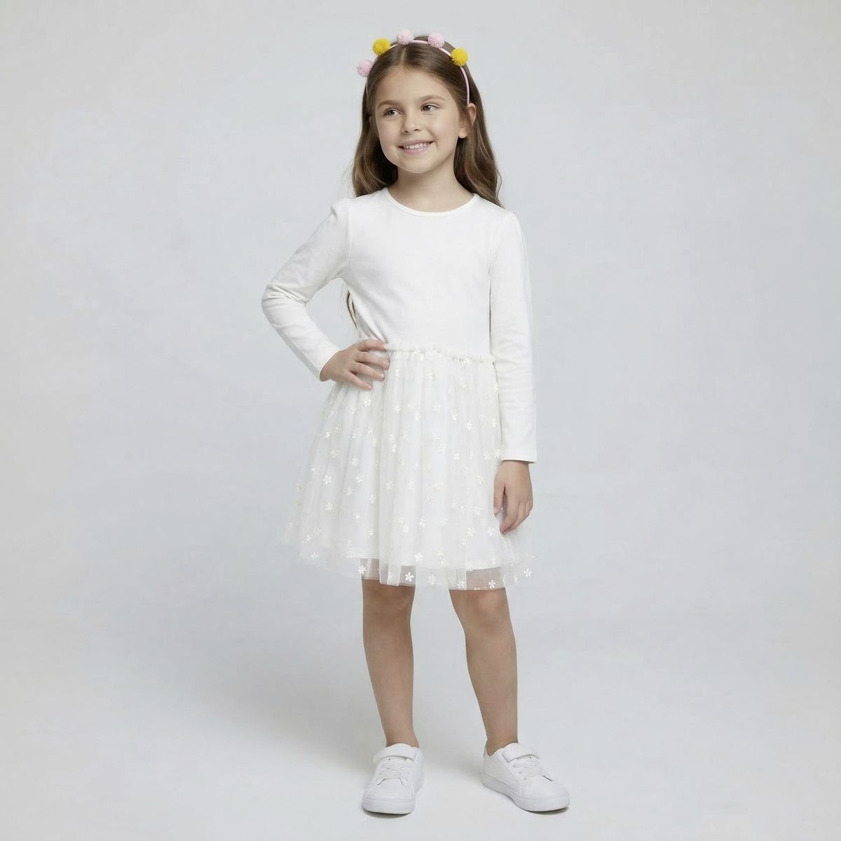 YAMP - Vestido Niña Con Accesorio Yamp