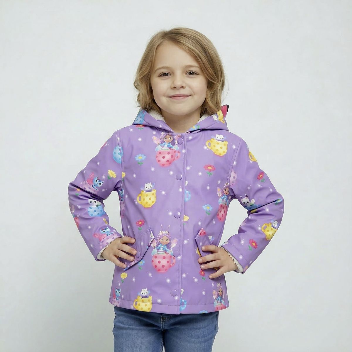 GABBYS DOLLHOUSE - Chaqueta Impermeable Niña Interior Chiporro Gabbys Dollhouse