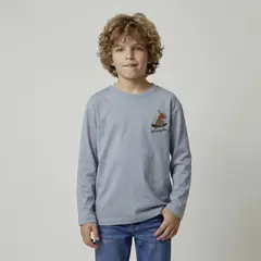 YAMP - Polera Niño Manga Larga Algodón