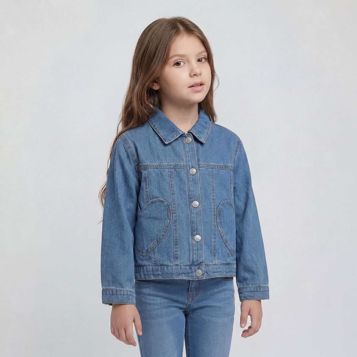 YAMP - Chaqueta Niña Jeans Interior Polar Yamp