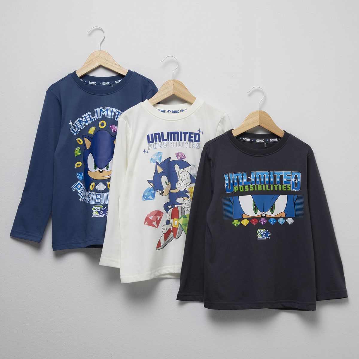 SONIC - Polera Manga Larga Algodón Niño Sonic