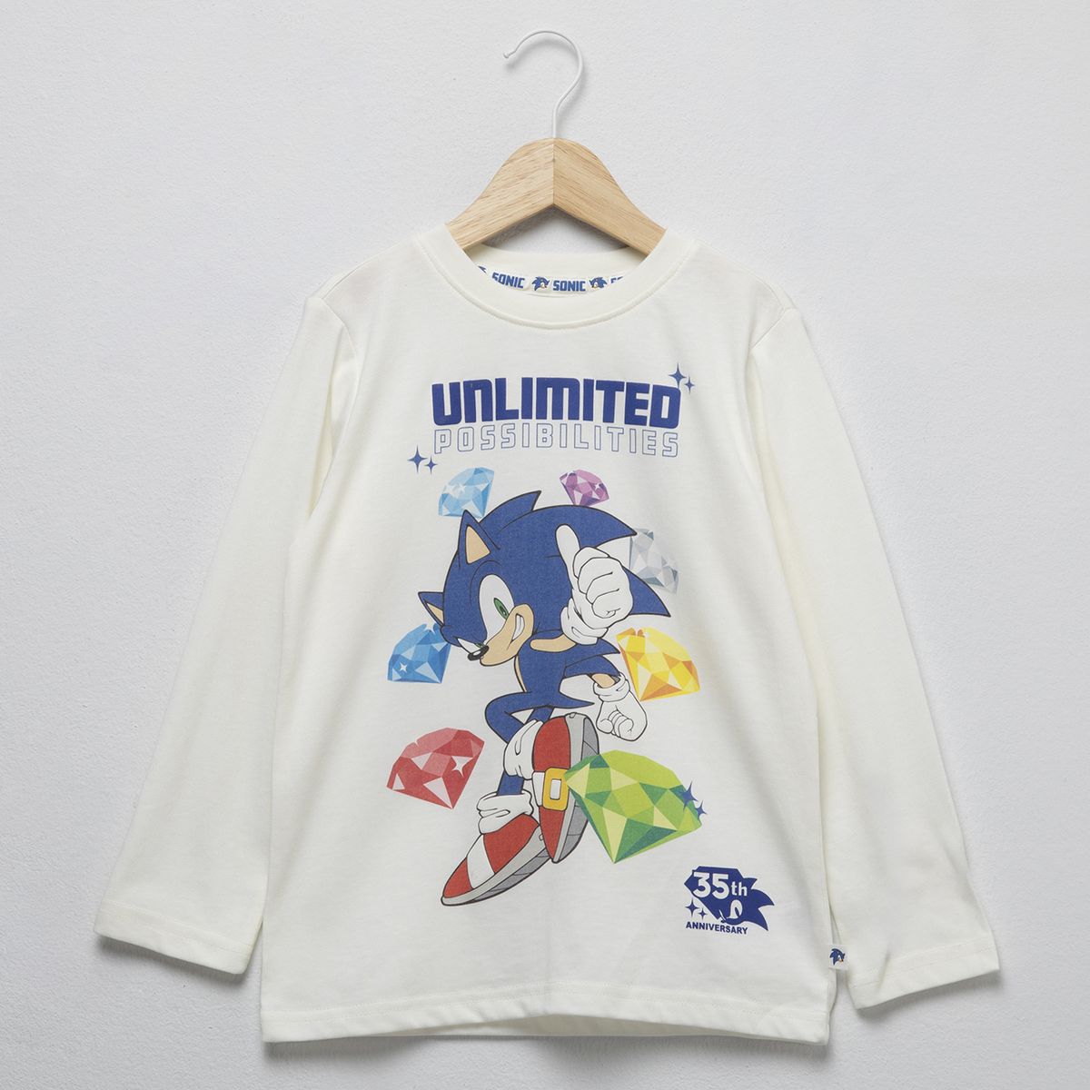 SONIC - Polera Manga Larga Algodón Niño Sonic