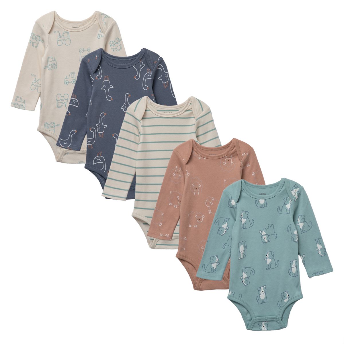 YAMP - Pack De 5 Bodys Bebé Niño Algodón Yamp