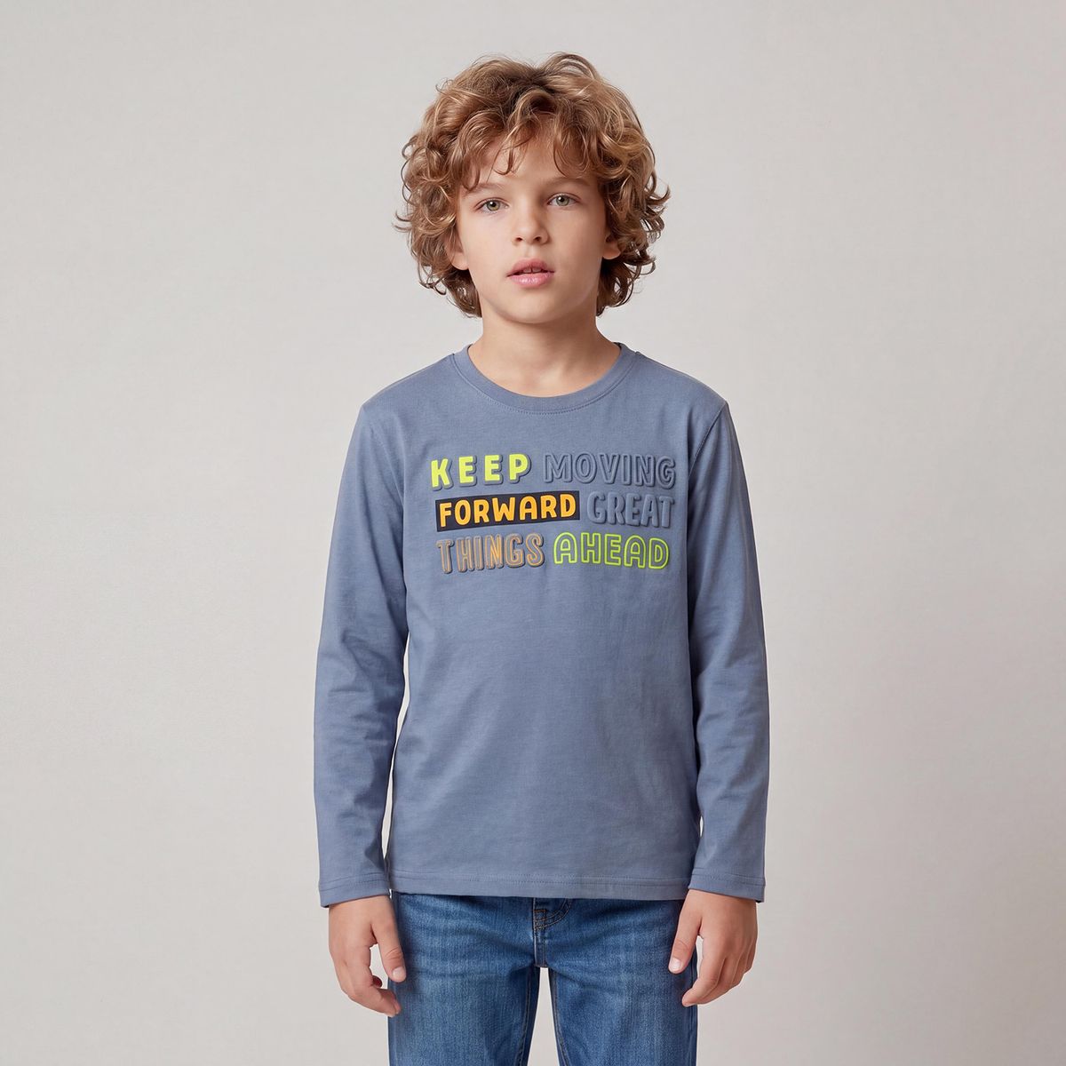 YAMP - Polera Niño Manga Larga Algodón Yamp