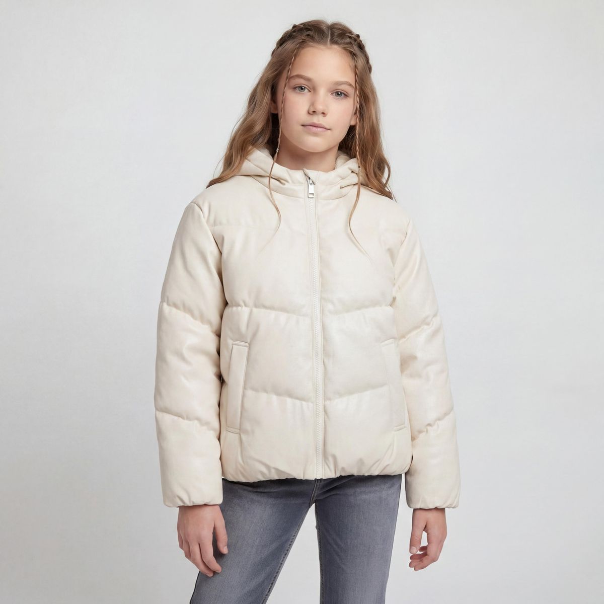ELEVEN - Parka Niña Efecto Cuero Eleven