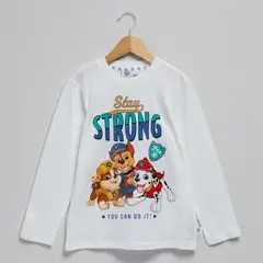 PAW PATROL - Polera Manga Larga Algodón Niño