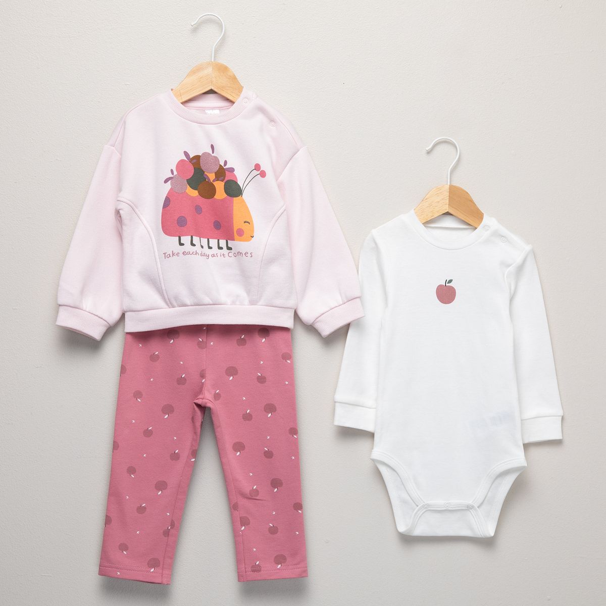 YAMP - Conjunto Bebé Niña Poleron Más Calza Y Body Yamp