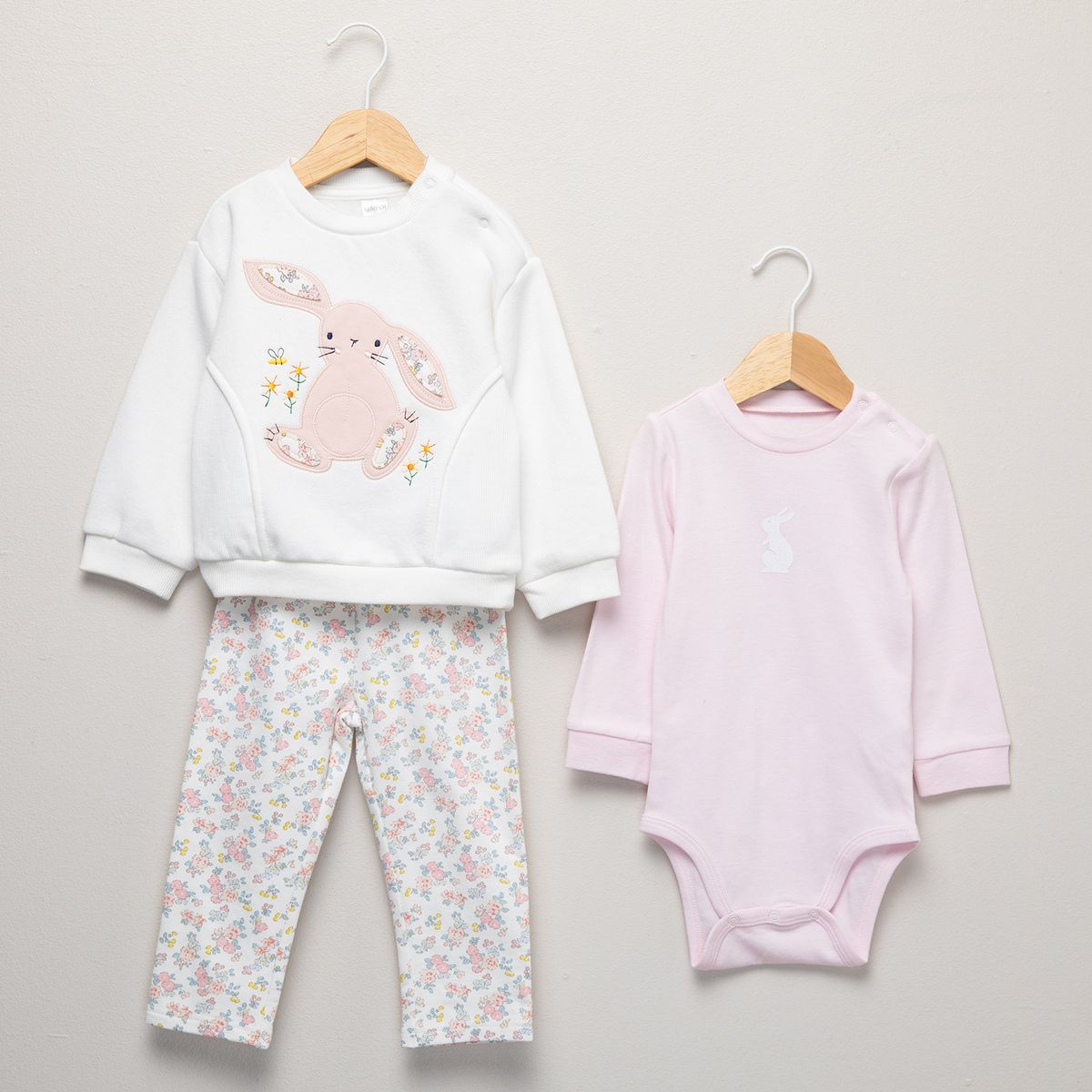 YAMP - Conjunto Bebé Niña Poleron Más Calza Y Body Yamp