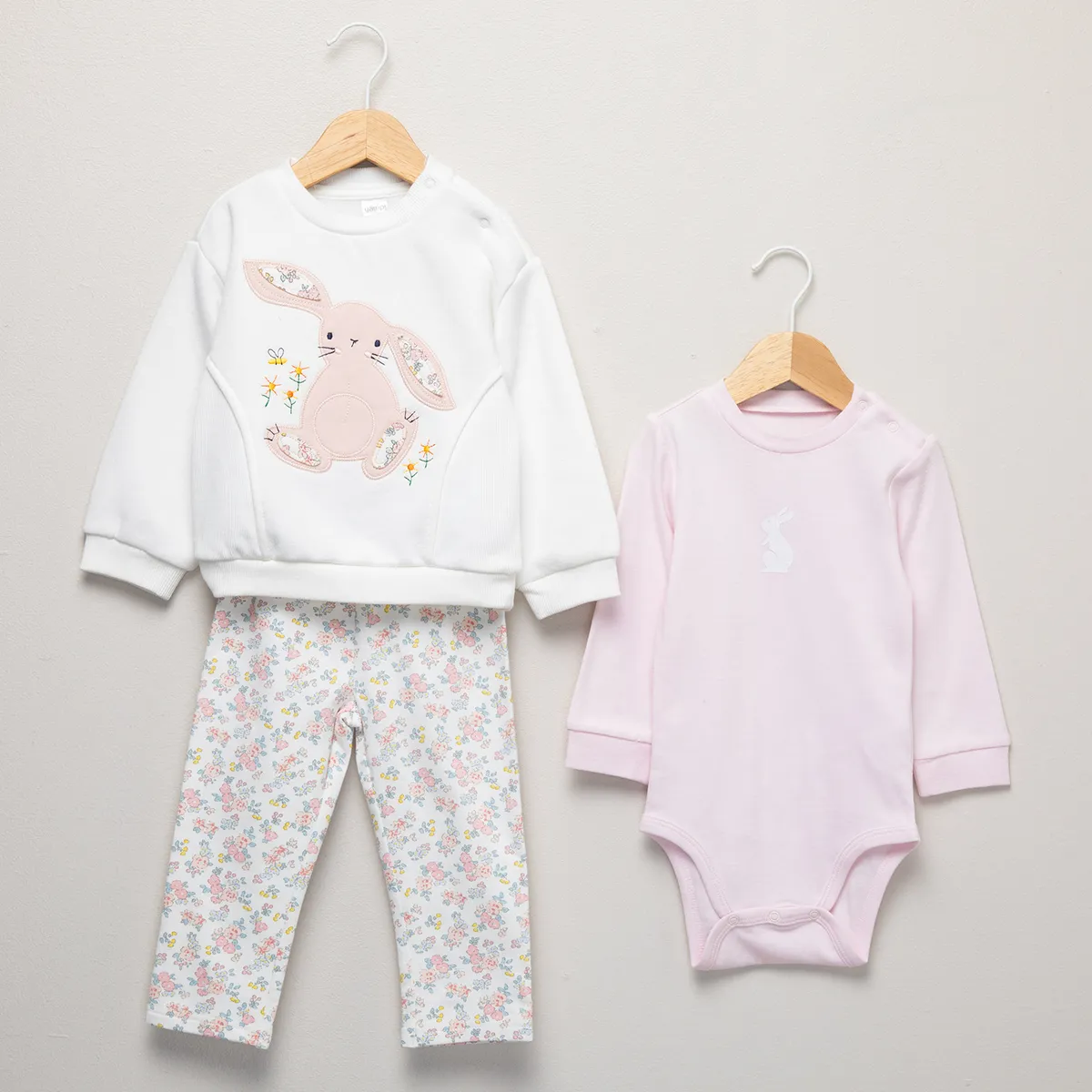 YAMP - Conjunto Bebé Niña Poleron Más Calza Y Body Yamp