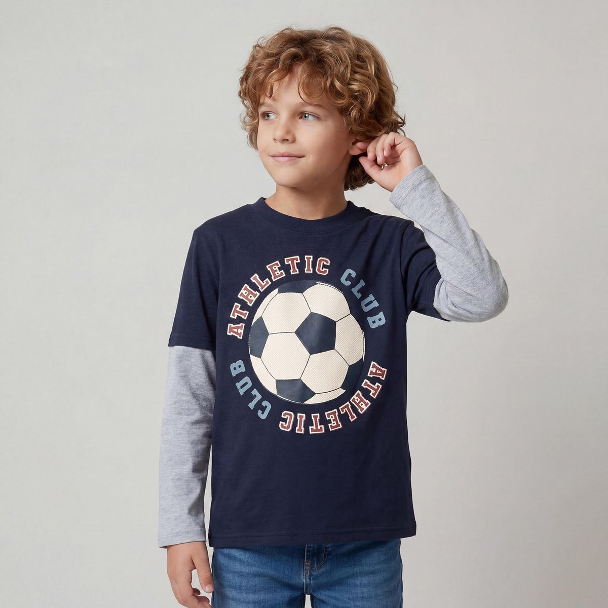 YAMP - Polera Niño Manga Larga Algodón Yamp