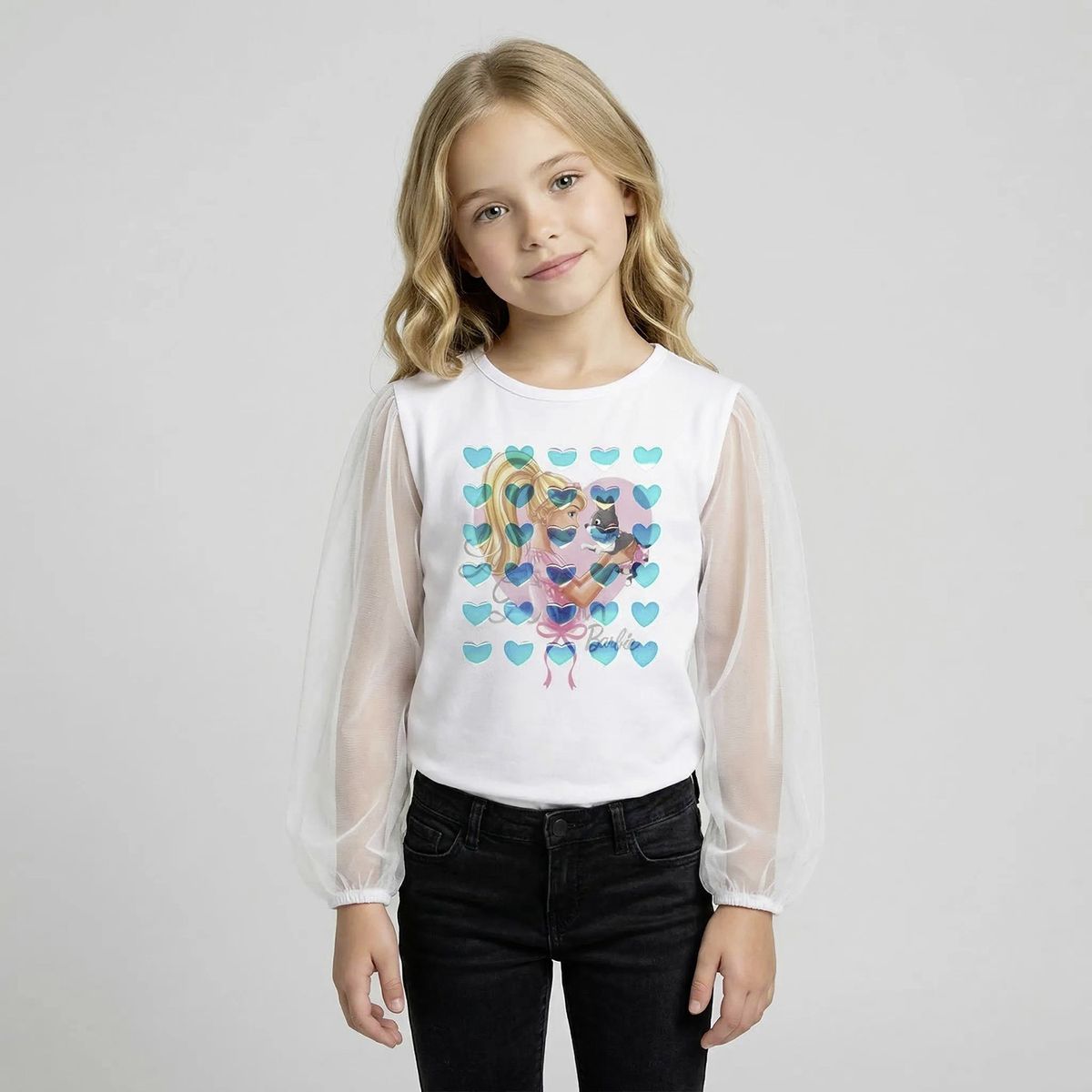 BARBIE - Polera Niña Algodón Barbie