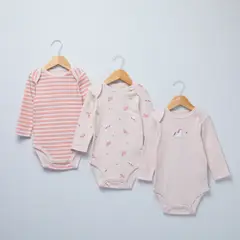 YAMP - Pack De 3 Bodys Bebé Niña Algodón