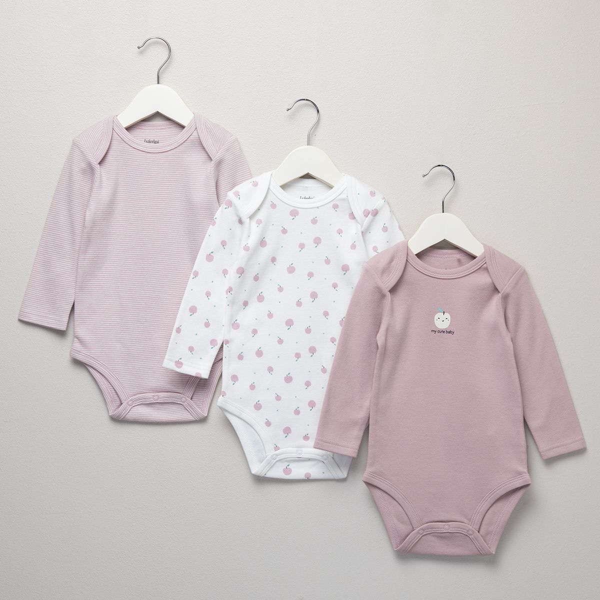 YAMP - Pack De 3 Bodys Bebé Niña Algodón Yamp