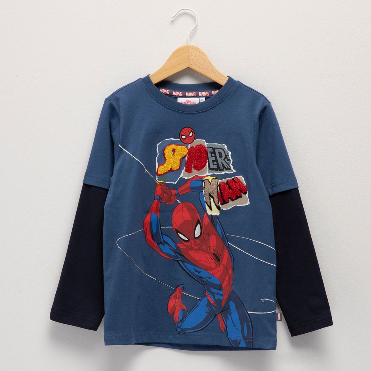 SPIDER MAN - Polera Manga Larga Algodón Niño Spider-Man