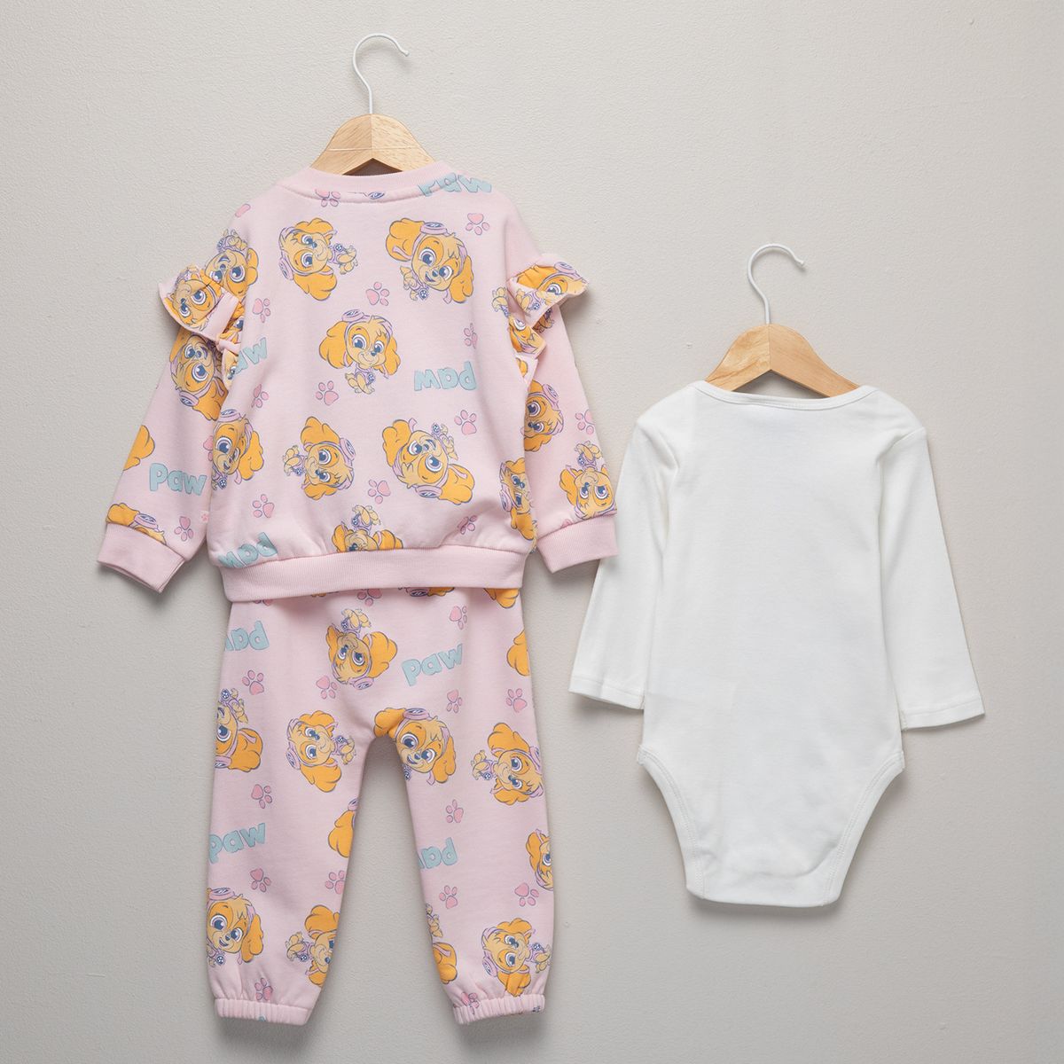 PAW PATROL - Conjunto Bebe Poleron Más Pantalon De Buzo Y Body Paw Patrol