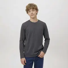 DOO AUSTRALIA - Polera Manga Larga Algodón Niño Gris