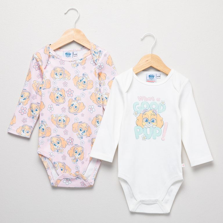 PAW PATROL Pack De 2 Bodys Bebé Niña Algodón