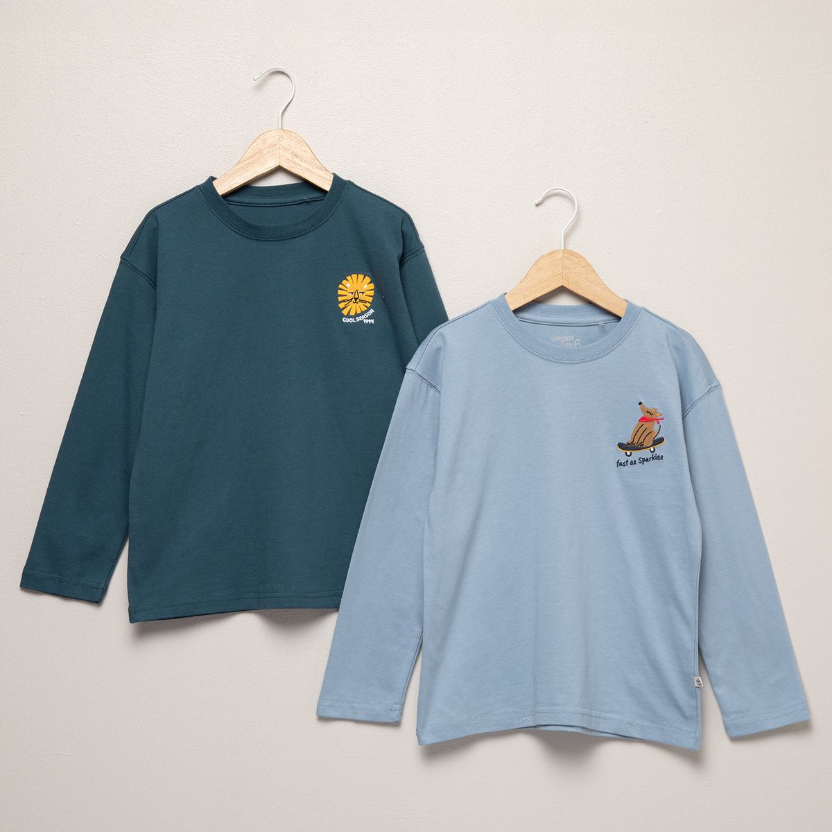 YAMP - Pack de 2 Poleras Niño Manga Larga Algodón Yamp