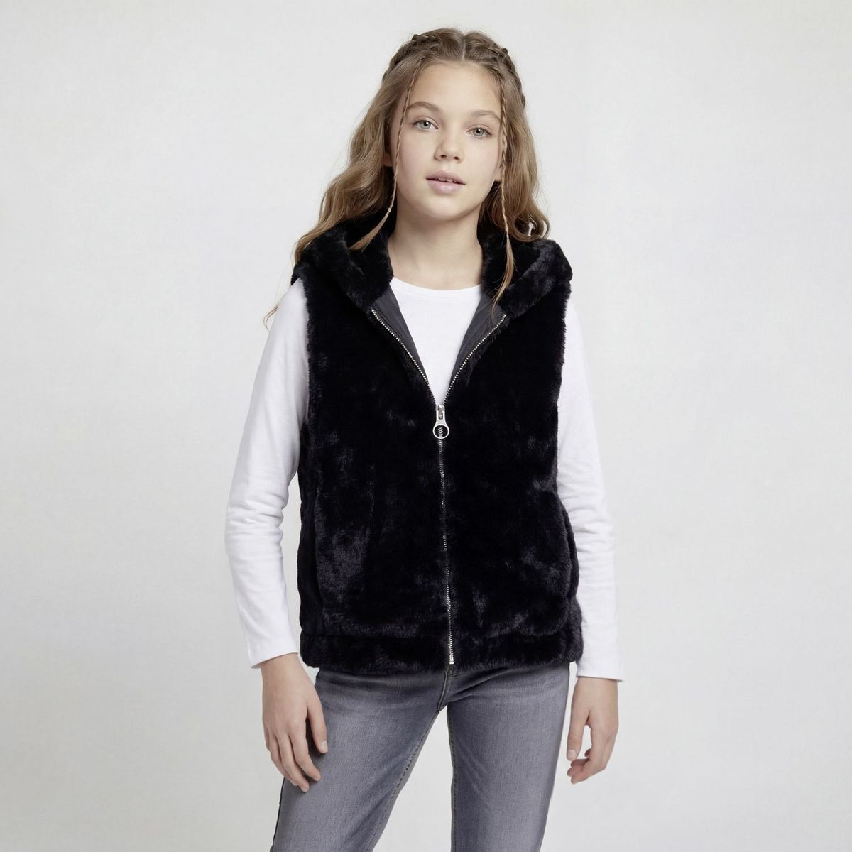 ELEVEN - Chaqueta Peluda Sin Mangas Niña Eleven