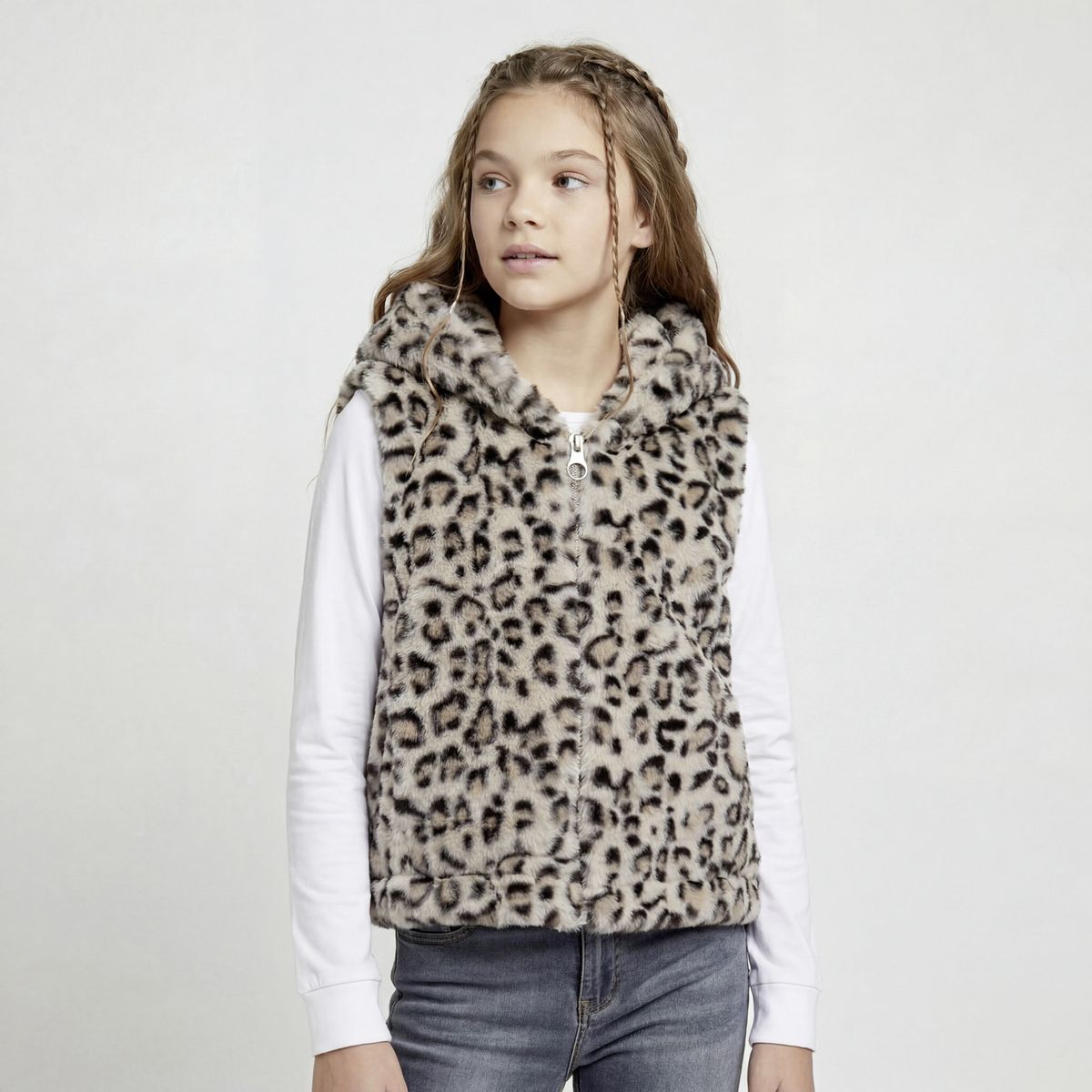 ELEVEN - Chaqueta Peluda Sin Mangas Niña Eleven