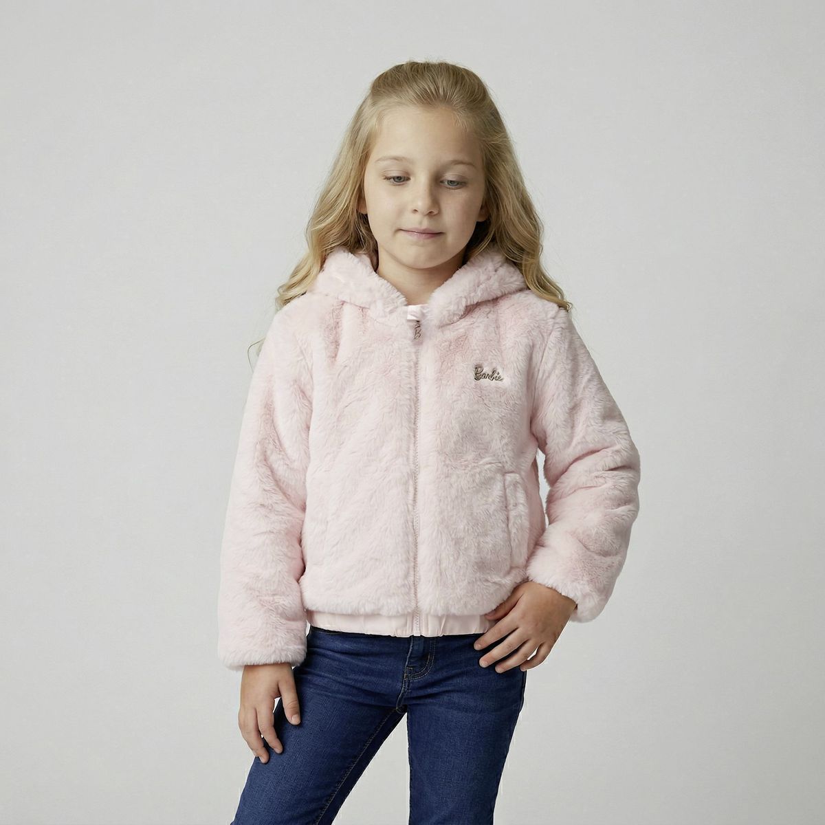 BARBIE - Chaqueta Peluda Niña Barbie