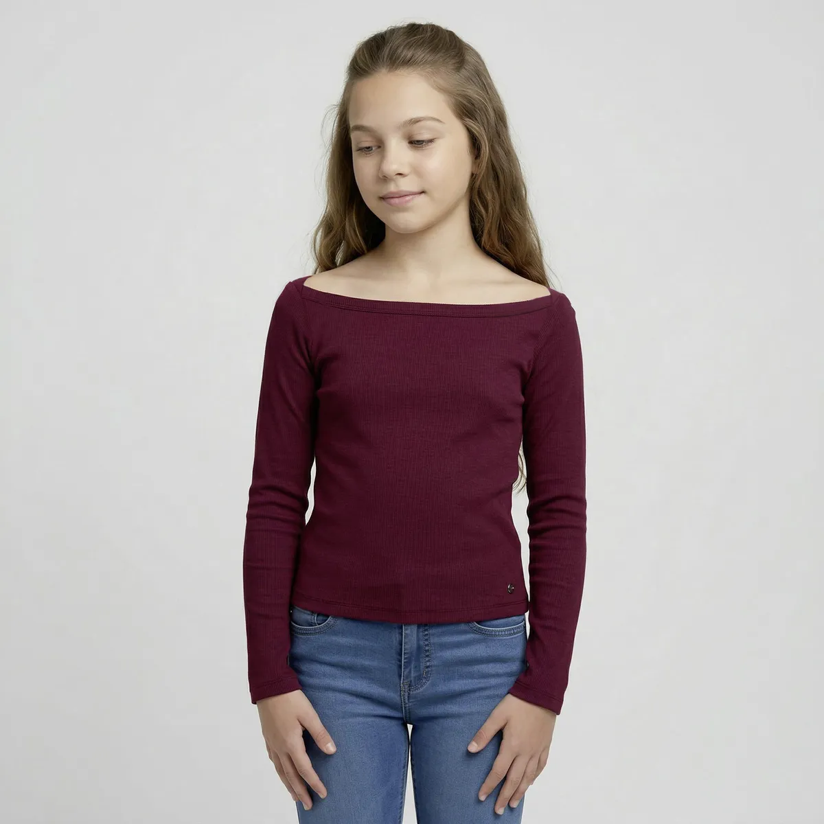 ELEVEN - Polera Niña Cuello Bote Eleven