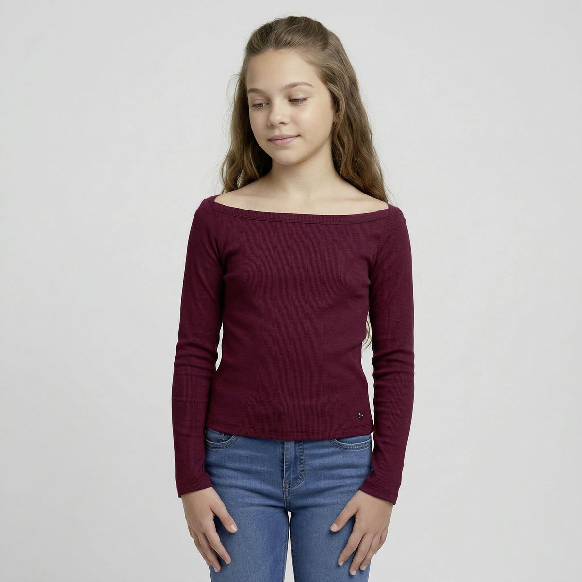 ELEVEN - Polera Niña Cuello Bote Eleven