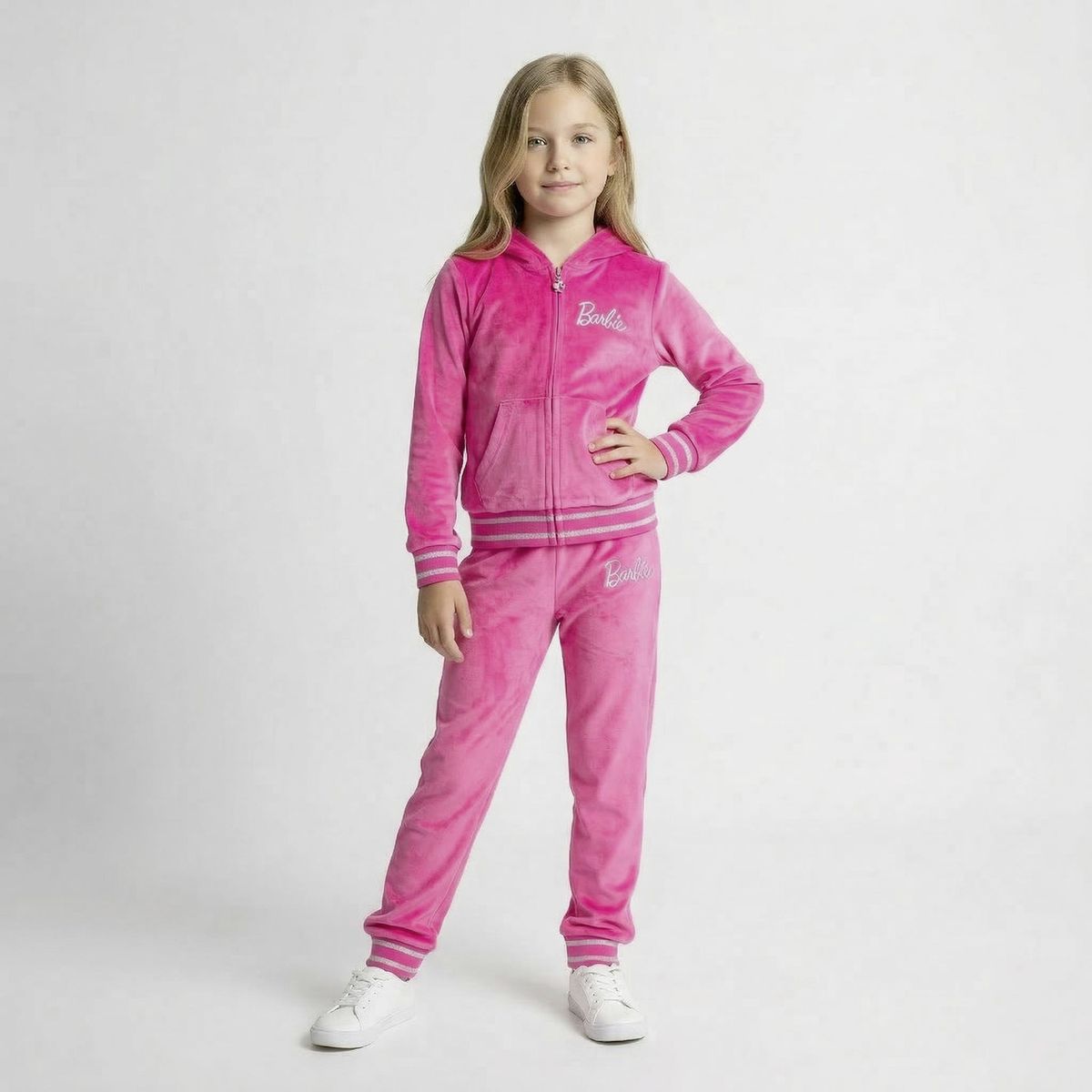 BARBIE - Conjunto Polerón Mas Pantalón Barbie Niña