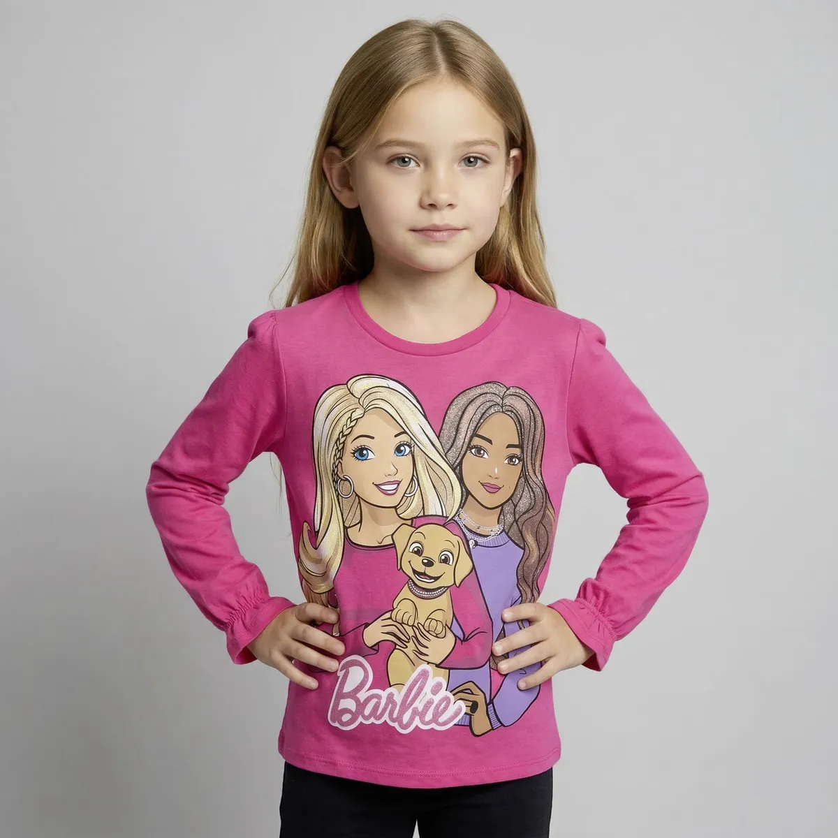 BARBIE - Polera Niña Algodón Barbie